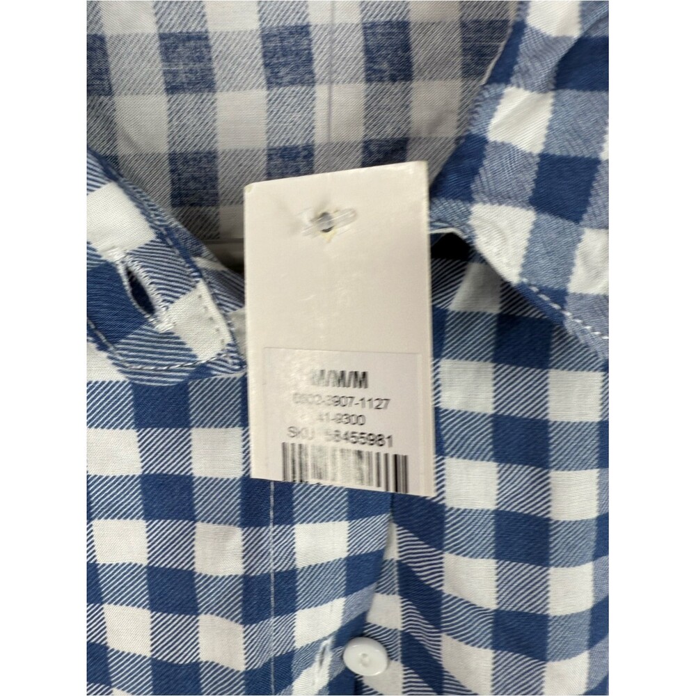 Urban Heritage tshirt button up Blue & White Gingham Tie-Hem Button Shirt - Picture 10 of 14